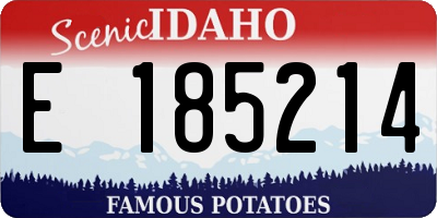 ID license plate E185214