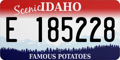 ID license plate E185228