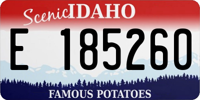 ID license plate E185260
