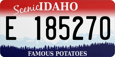 ID license plate E185270