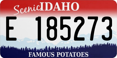 ID license plate E185273