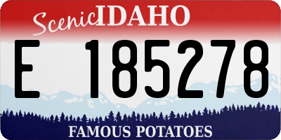 ID license plate E185278