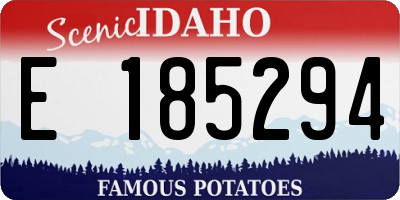 ID license plate E185294