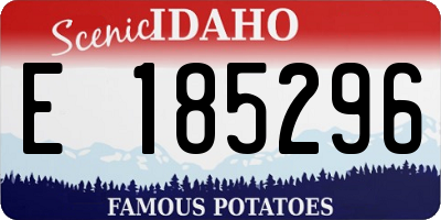 ID license plate E185296
