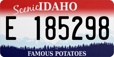 ID license plate E185298
