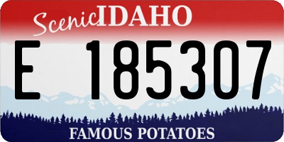 ID license plate E185307