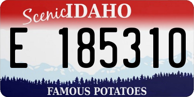ID license plate E185310