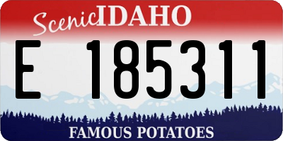 ID license plate E185311