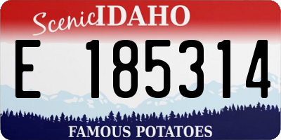 ID license plate E185314