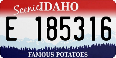 ID license plate E185316