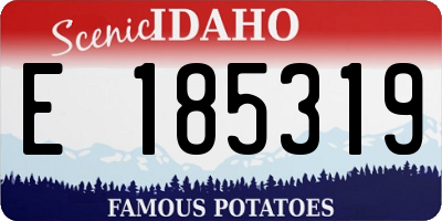 ID license plate E185319