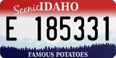 ID license plate E185331