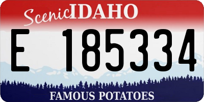 ID license plate E185334