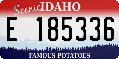 ID license plate E185336