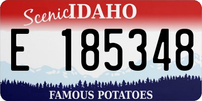 ID license plate E185348