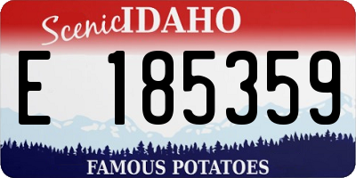 ID license plate E185359