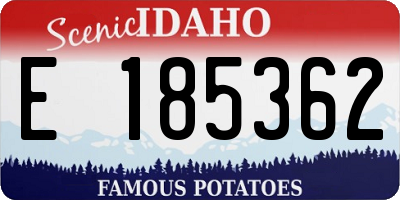 ID license plate E185362