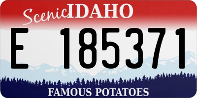 ID license plate E185371