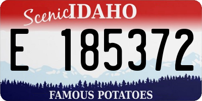 ID license plate E185372