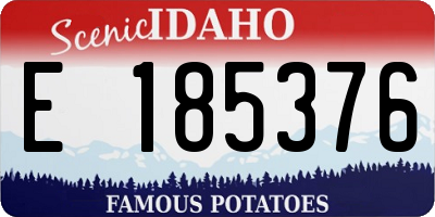ID license plate E185376