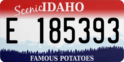 ID license plate E185393