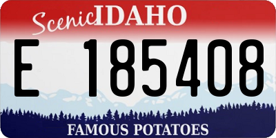 ID license plate E185408