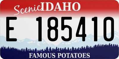 ID license plate E185410