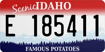 ID license plate E185411