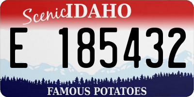 ID license plate E185432