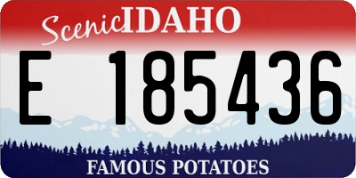ID license plate E185436