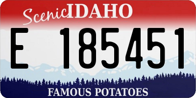 ID license plate E185451