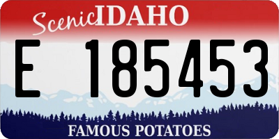 ID license plate E185453