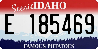 ID license plate E185469