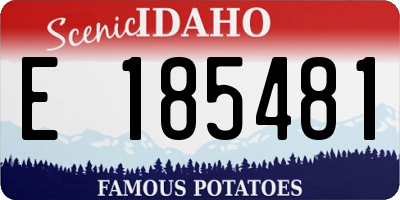 ID license plate E185481