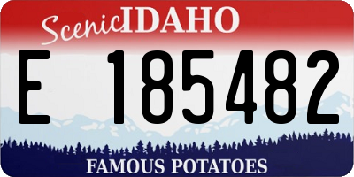 ID license plate E185482
