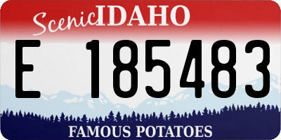 ID license plate E185483