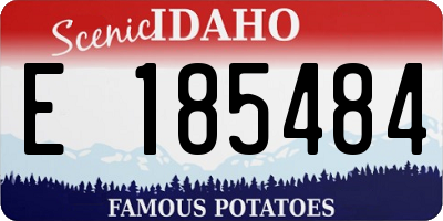 ID license plate E185484