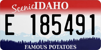 ID license plate E185491