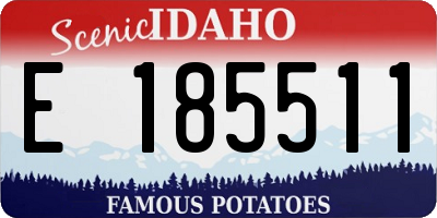 ID license plate E185511