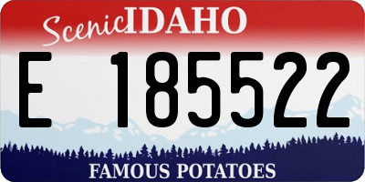 ID license plate E185522