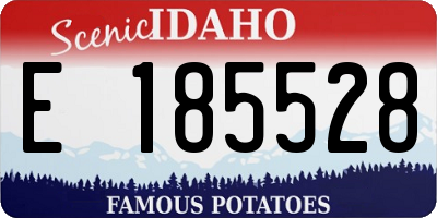 ID license plate E185528