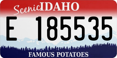ID license plate E185535