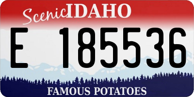 ID license plate E185536