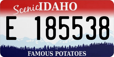 ID license plate E185538