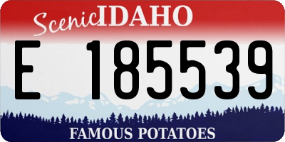ID license plate E185539