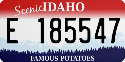 ID license plate E185547