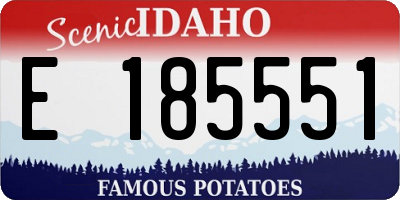 ID license plate E185551