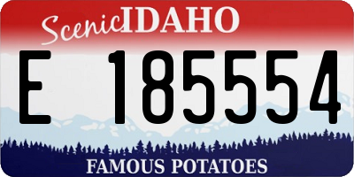 ID license plate E185554