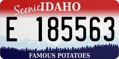 ID license plate E185563