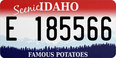 ID license plate E185566